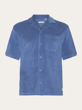 Terry loose short sleeve shirt - Moonlight Blue