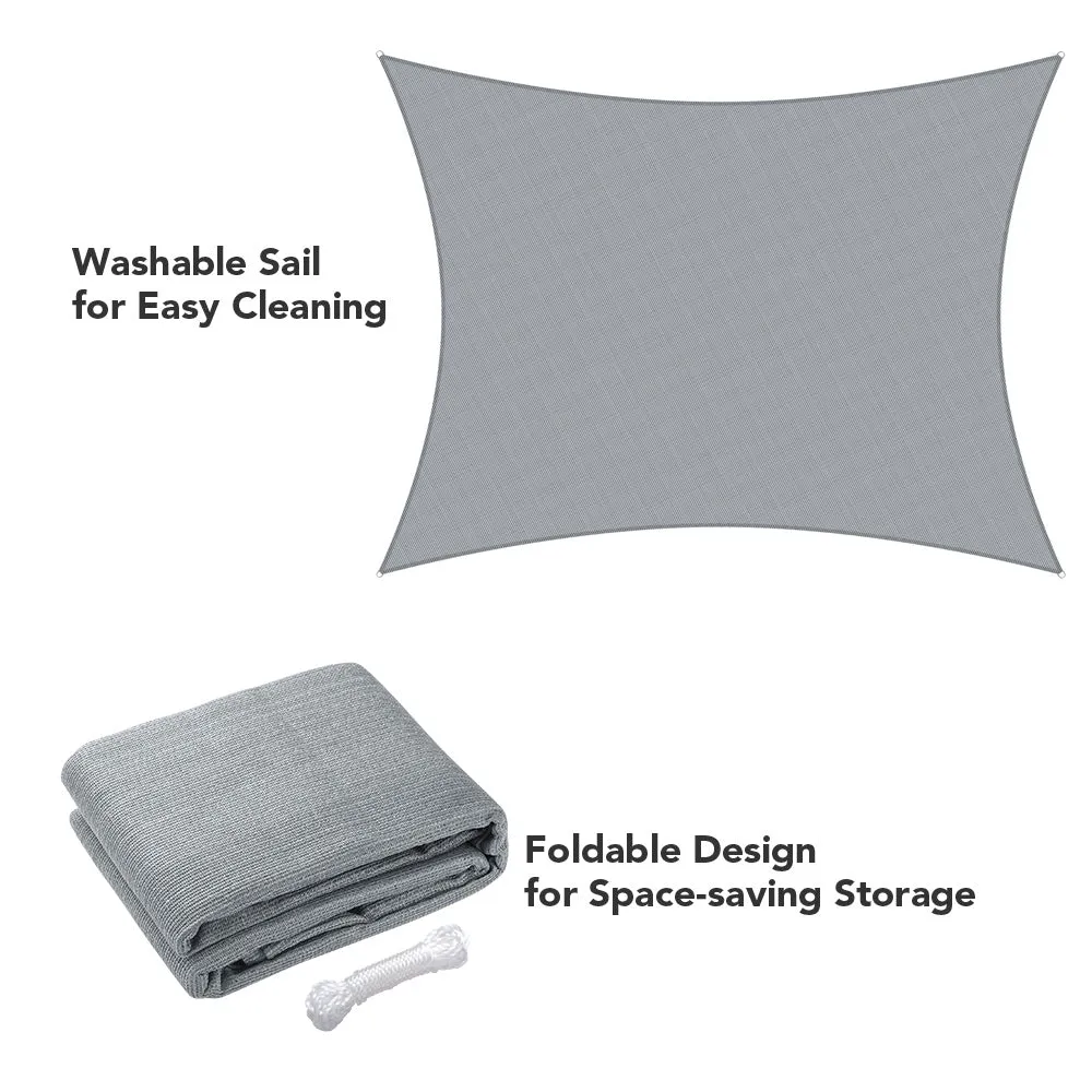 TheLAShop 20'x16' Rectangle Outdoor Sunshade Sail Patio