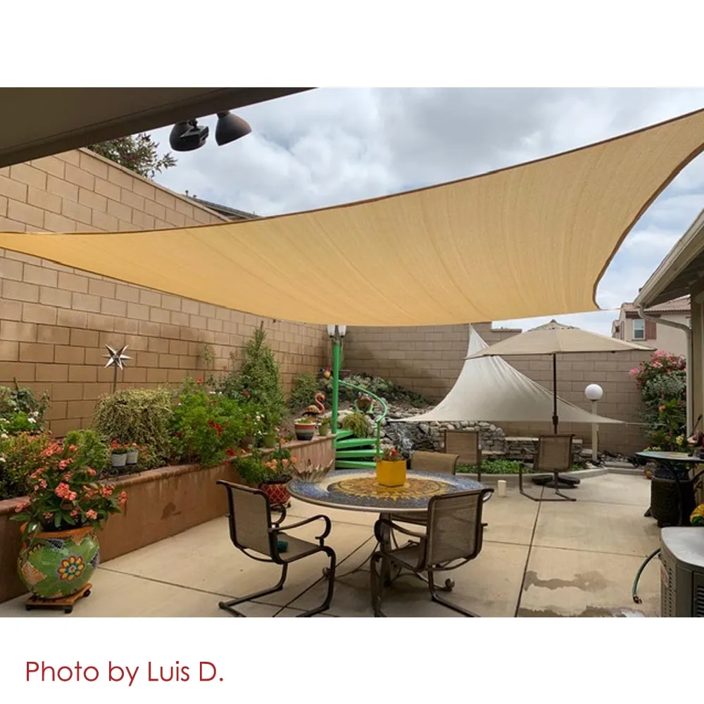 TheLAShop 20'x16' Rectangle Outdoor Sunshade Sail Patio