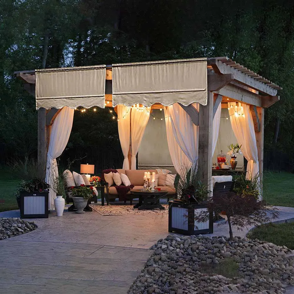 TheLAShop 2pcs 15'7" x 4'1" Pergola Shade Canopy Replacement Cover