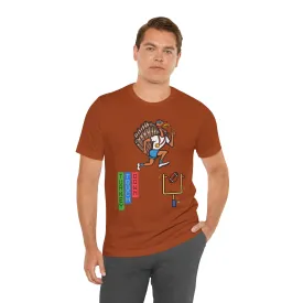 Turkey Touch Down Thanksgiving Tee, Unisex Graphic T-shirt, Fall Holiday Top, Autumn Harvest Apparel, Family Gathering