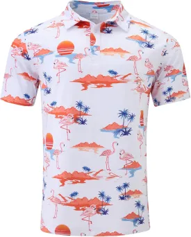 uideazone Golf Shirts for Men Dry Fit Polo Shirt Short Sleeve Moisture Wicking Golf Polos Performance Golf Tennis Shirt