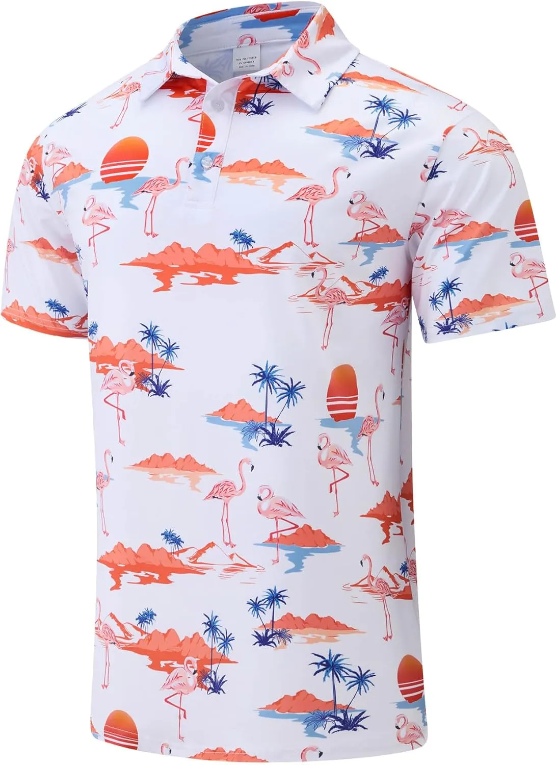 uideazone Golf Shirts for Men Dry Fit Polo Shirt Short Sleeve Moisture Wicking Golf Polos Performance Golf Tennis Shirt