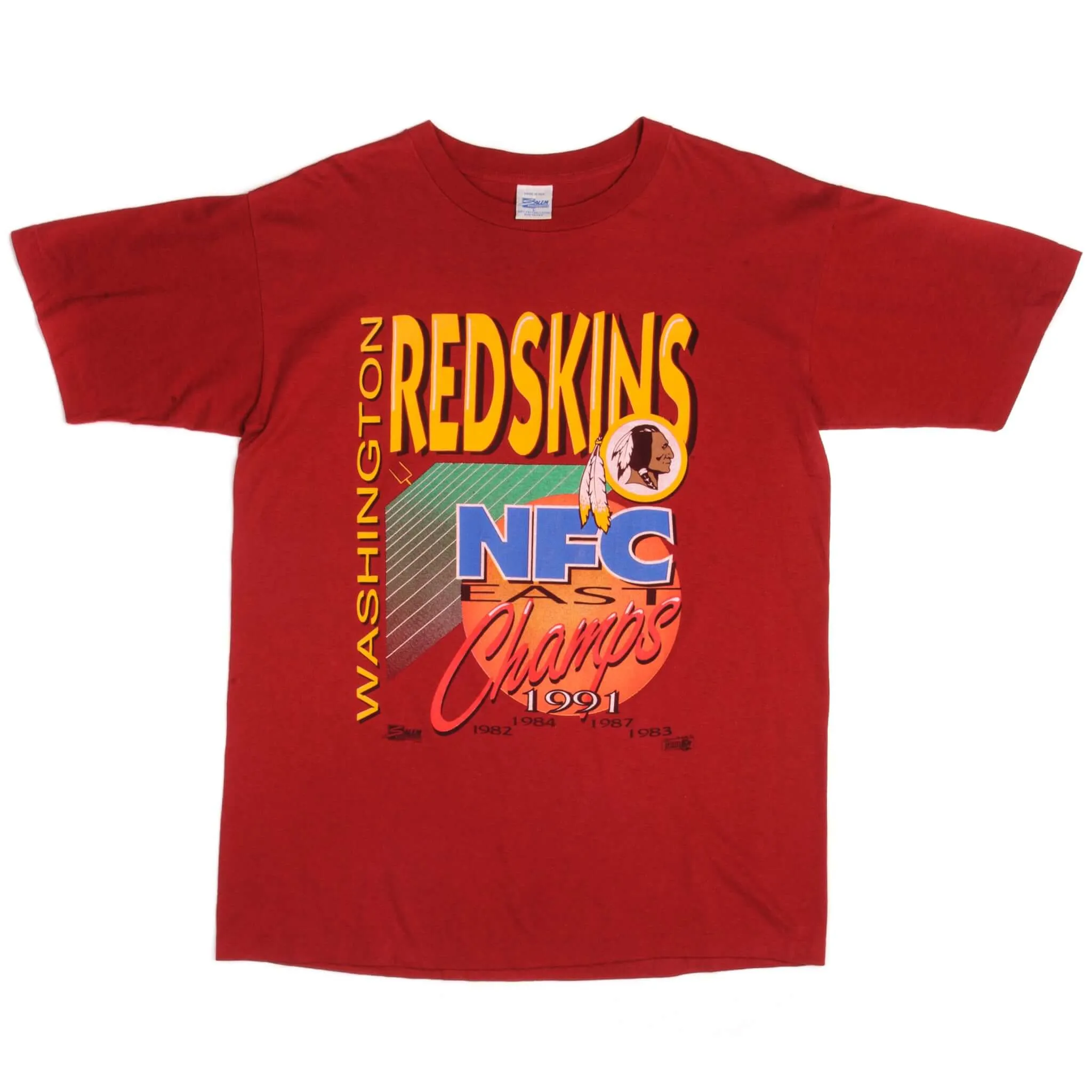 VINTAGE NFL WASHINGTON REDSKINS TEE SHIRT 1991 SIZE LARGE MADE IN USA