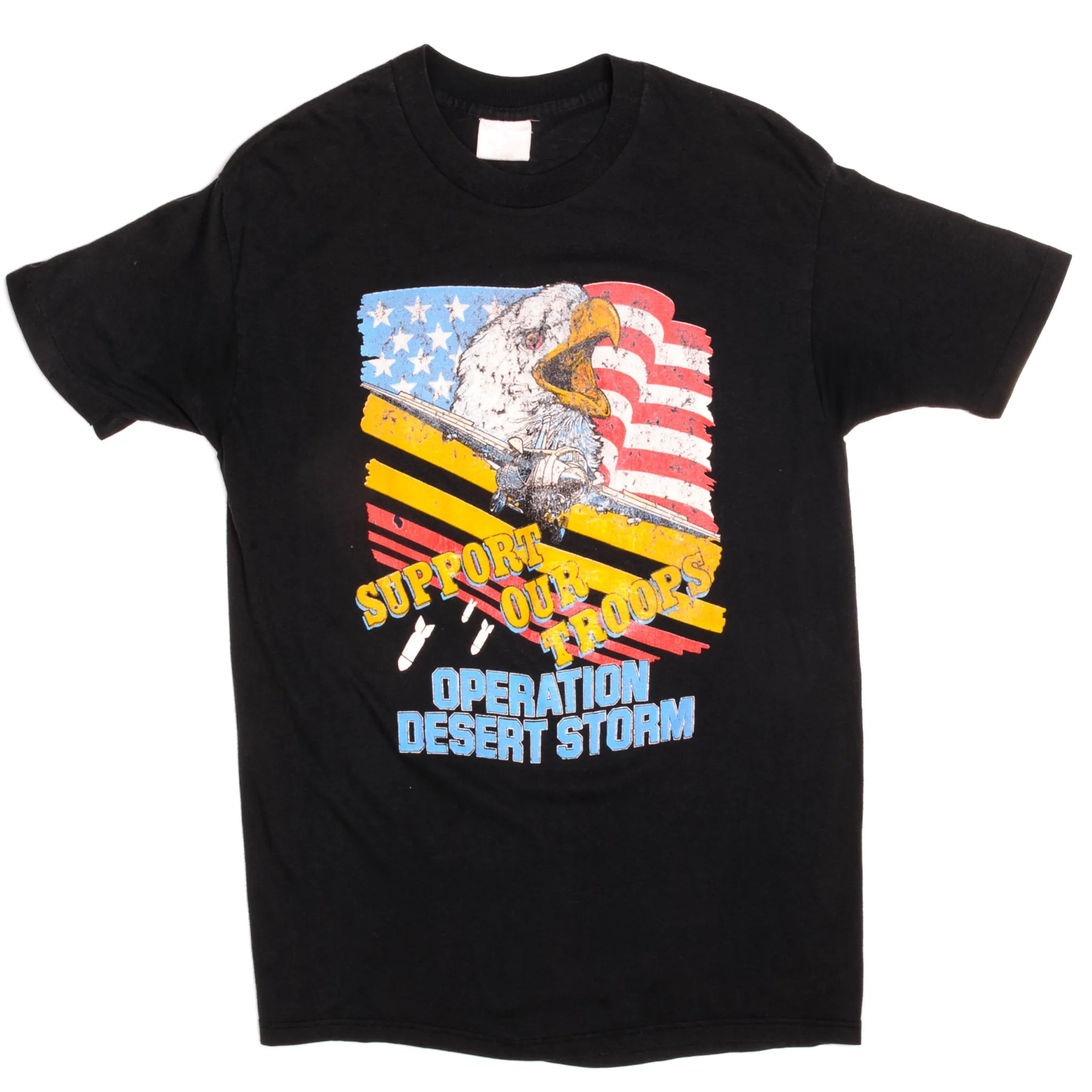 VINTAGE US MILITARY OPERATION DESERT STORM TEE SHIRT 1990S MEDIUM MADE IN USA