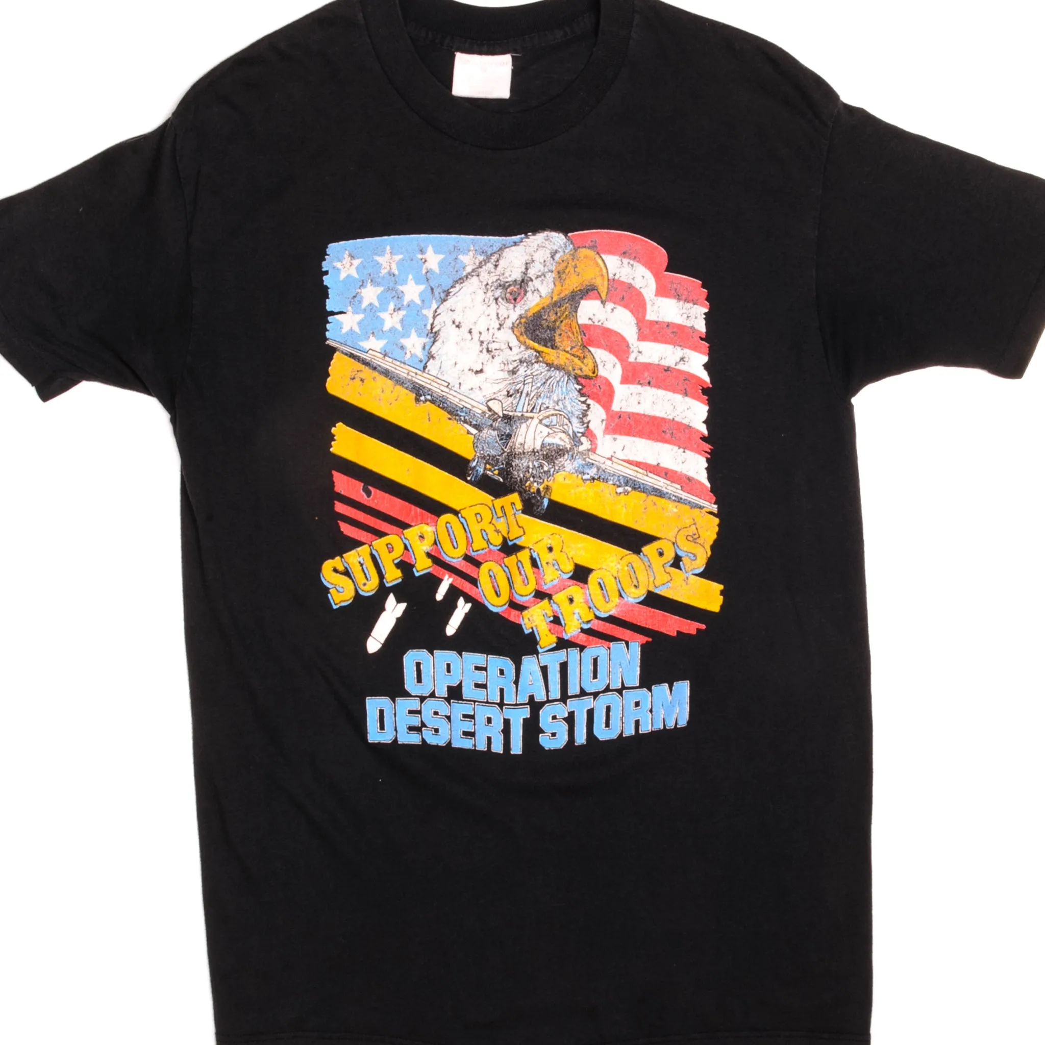 VINTAGE US MILITARY OPERATION DESERT STORM TEE SHIRT 1990S MEDIUM MADE IN USA