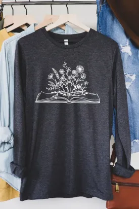 Wildflower Book Graphic Tee - long sleeve