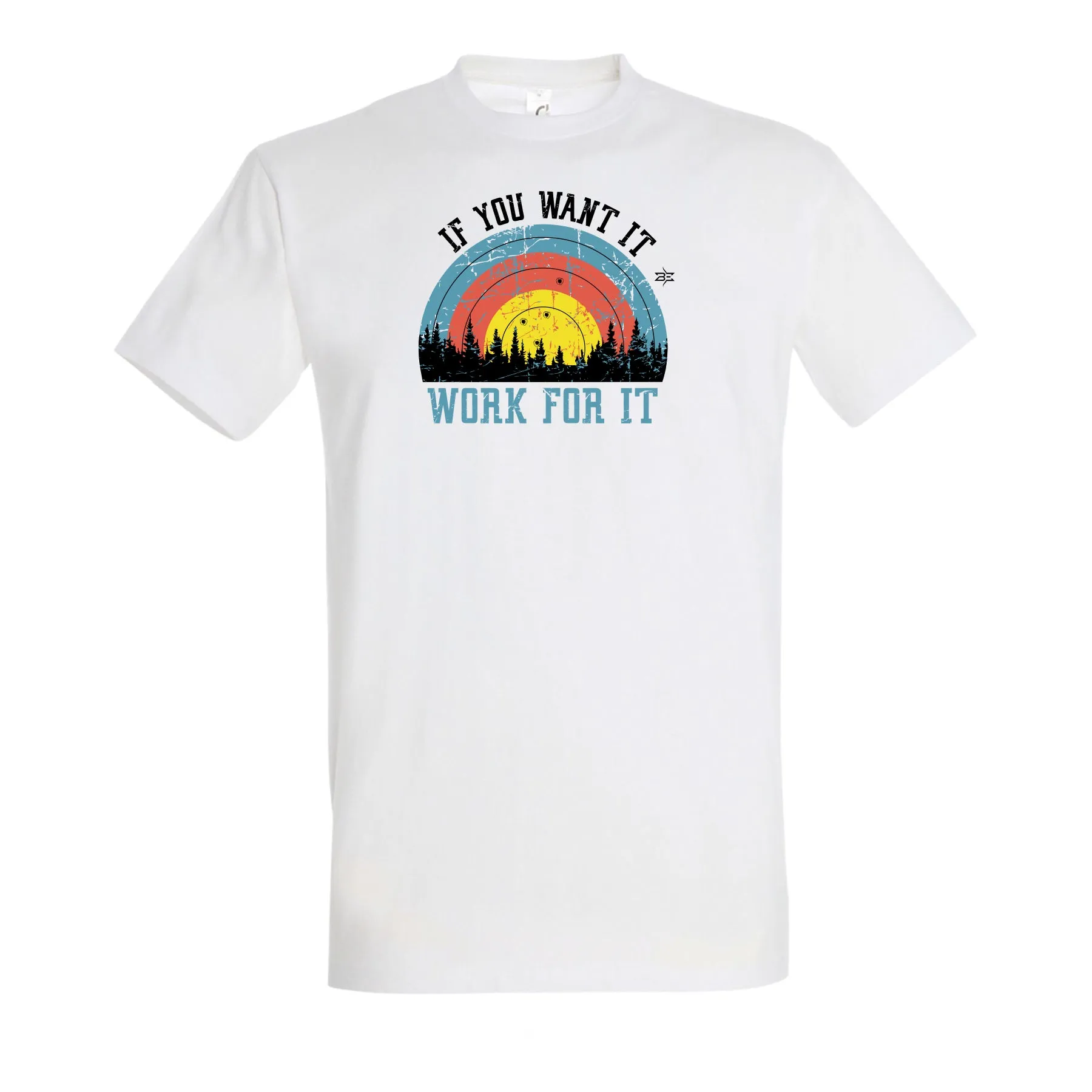 WORK FOR IT ARCHERY DESIGN MEN'S T-SHIRT